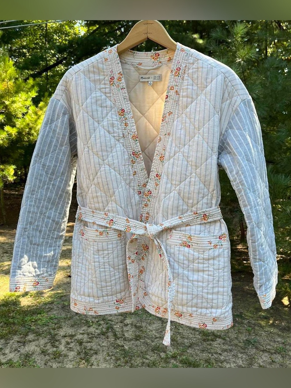 2019 Madewell x The New Denim Project Cotton Patchwork Quilted Jacket S Fall